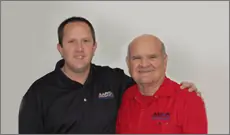 Merle Aaron Jr. with his father, Merle Aaron Sr.
